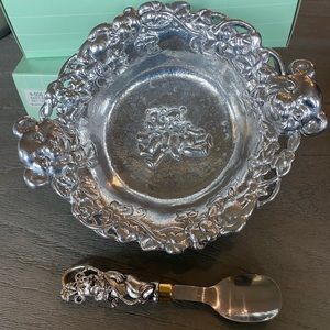 Vintage Arthur Court Baby Bowl and Spoon w/ Bears